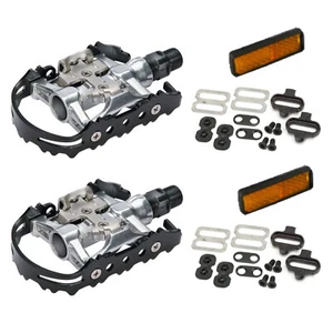 PEDALI BICI MTB BICICLETTA CICLI L 9 16 ASSE CROMO NERO SILVER ALLUMINIO - Picture 1 of 1