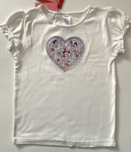 Gymboree Love Is In The Air Applique Heart Tee Top Short Sleeve White Size 7 NWT - Picture 1 of 2