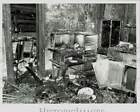1989 Press Photo Burned-out kitchen of Galloway House at 702 N. Brevard Street