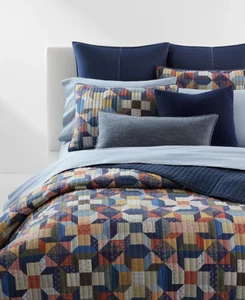 Ralph Lauren NAVY MULTI Walford Quilt, US King - Picture 1 of 4