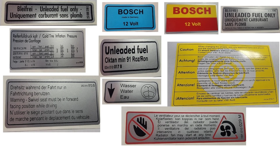 10 Piece Sticker Pack Set Fits Volkswagen Vanagon 1980-1991 - Image 1 of 4