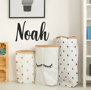 Nombre pegatina de pared con guión - estilo caligrafía letras personalizadas a medida - Imagen 1 de 9