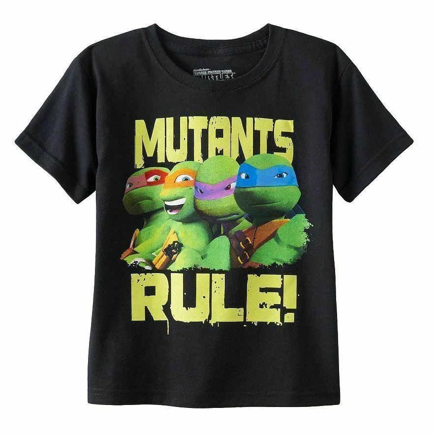 全新带标签 ☀TEENAGE MUTANT NINJA TURTLES☀ 尺寸 5/6 MUTANTS RULE 男孩 T 恤 — 第 1/1 张图片