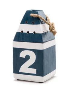 Scentsy Ahoy Buoy Wax Aroma Warmer Retired Rare Nautical Blue White - Picture 1 of 1