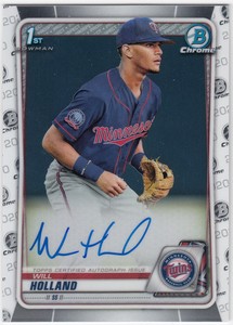 2020 Bowman Chrome Prospect Autographs WILL HOLLAND #CPA-WH Minnesota Twins Auto