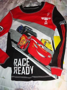 Size 6 Lightning McQueen RACE READY Boys Pajama Set NWT Disney Store - Picture 1 of 2
