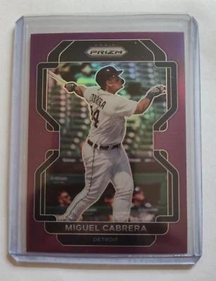 2022 Panini Prizm #211 Miguel Cabrera #211 Purple Prizm Detroit Tigers - Image 1 of 2