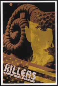 The Killers Silkscreen Poster 4/27/2007 Tweeter Center Camden NJ Todd Slater - Picture 1 of 1