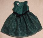 Toddler Girl 2T Bonnie Jean Girls Green Christmas Holiday Dress 