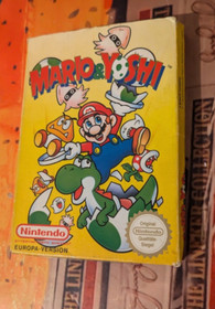 Mario & Yoshi (1989) Nintendo NES (M&oacute;dulo, Manual, Caja) funcionando en caja original