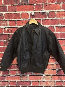 Chaqueta Bomber Vintage Gap Cuero Marrón Cremallera Completa Forrada Para Mujer Pequeña Juvenil XL - Imagen 1 de 6