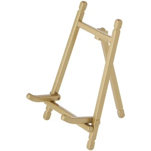 Caballete de metal dorado satinado Bard's, 5" H x 3,375" W x 3,5" D - Imagen 1 de 3
