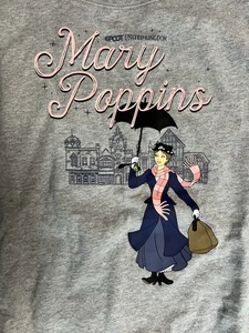 Mary Poppins Epcot Crew Fleece Longsleeve Tee Grau XL - Bild 1 von 2