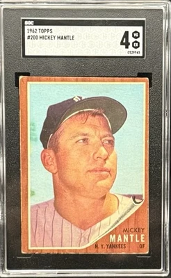 1962 Topps #200 Mickey Mantle - SGC 4 VG-EX - Image 1 of 2