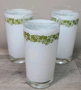 Vintage 1974 Crazy Daisy James Bradley Drinking Glass Spring Blossom Set Of 3 - Picture 1 of 7