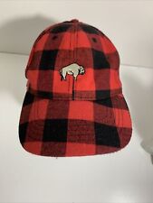 Plaid Baseball Cap With Buffalo Hat One Size Time True Tru Red Black Icon