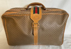 Gucci GG Supreme Web Vintage Suitcase Travel Bag Authentic Red and Green Stripe