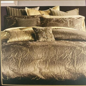 NEE Donna Karan Sanctuary Queen Duvet Cover Set with 2 Standard Shams Mink 3PC - Picture 1 of 8