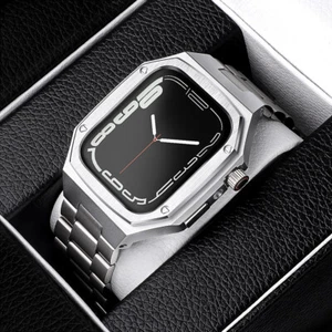 For Apple Watch Ultra 49mm iWatch 7 41/45mm 6 40/44mm Stainless Steel Strap Case - Zdjęcie 1 z 28