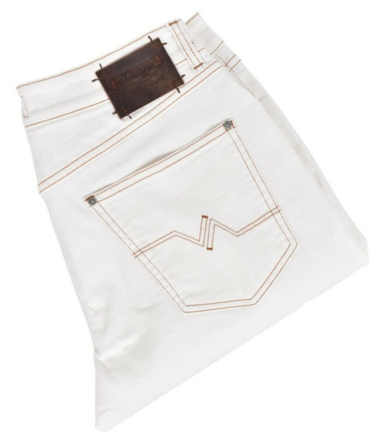Yeuyyben Pantalones de mezclilla blancos para hombre, Blanco, 30 :  : Ropa, Zapatos y Accesorios