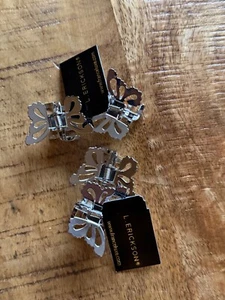 L. Erickson Set of 4 Silver Metal Butterfly Hair Claw Clips Elegant & Durable - Picture 1 of 4