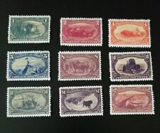 US Stamps Sc #285-293 1898 Trans-Mississippi ensemble de répliques d'exposition