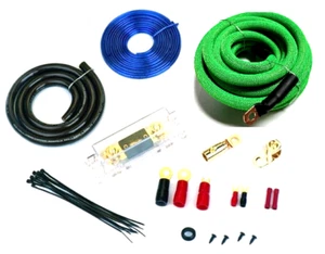 4 GAUGE AWG 100% OFC COPPER BRAIDED AMP KIT AMPLIFIER WIRING INSTALL 2000 WATTS - Picture 1 of 12