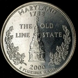 2000-D 25C State Quarter Maryland BU CLAD 20ow0405 - Picture 1 of 2