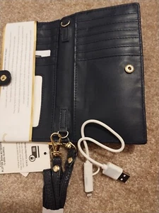 NEW Adrienne Vittadini Studio Phone Charging RFID Wallet Wristlet  NWT - Picture 1 of 7