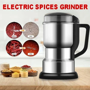 Electric Coffee Bean Grinder Nut Seed Herb Grind Spice Crusher Mill Blender 300W - Picture 1 of 12