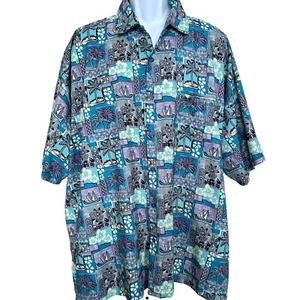 Rima Men’s Sz 2XL Short Sleeve Tropical Beach Camp Shirt Button Down - Picture 1 of 6