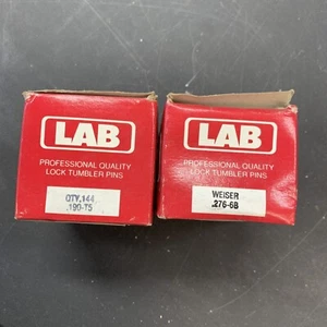Lot Of 2 Boxes Lab (1Box Of QTY 12 Vial) 144 Each Lock Tumbler Pins .220-T5-.315 - Picture 1 of 3