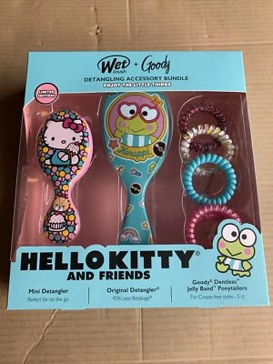 Hello Kitty and Keroppi Wet Brush & Goody Hair Access Detangling Set~NEW - Image 1 of 4