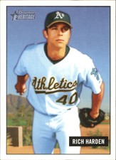 2005 Bowman Heritage Baseball #33 Rich Harden Oakland Athletics