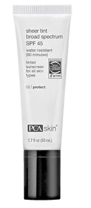 PCA Skin Sheer Tint Broad Spectrum SPF 45 1.7 oz Hydrates, Even Complexion - Picture 1 of 4