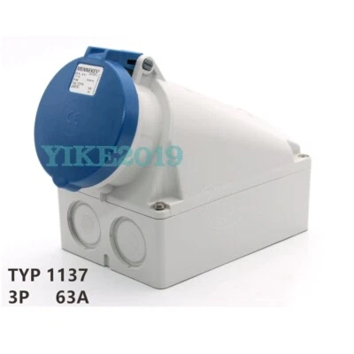1 peça nova para soquete MENNEKES TIPO: 1137 3P 63A monofásico três núcleos 220V IP44 - Imagem 1 de 4