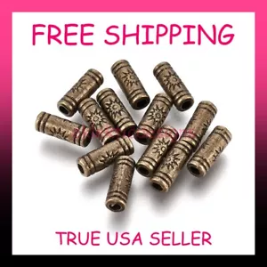 9.5mm x 3.5mm 10pcs Antique Bronze Alloy Sun Tube Column Spacer Beads FREESHIP - Picture 1 of 4