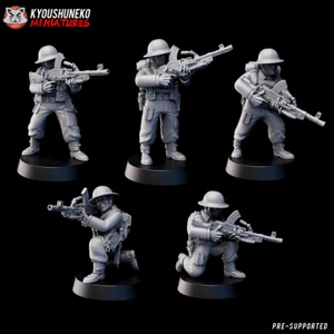 Zweiter Weltkrieg britische Maschinengewehreinheit, Wargames historischer britischer Soldat 2. Weltkrieg Miniatur - Bild 1 von 1