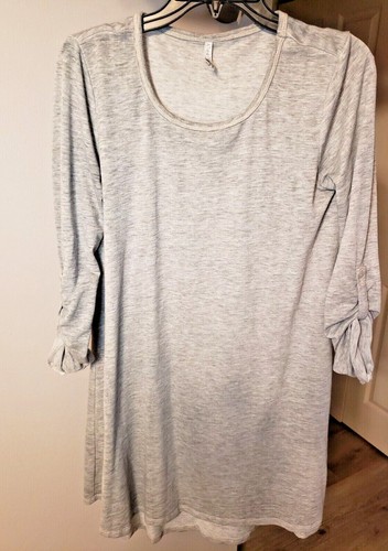 VETEMENTS Abito camicia maglia maglia collo barca manica a linguetta grigio erica Z Supply taglia S