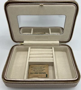 NEW Wolf Palermo Zip Case Rose Gold Rings Jewelry Travel Case Storage On The Go - Picture 1 of 7