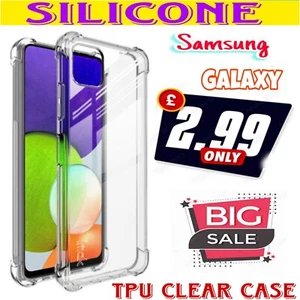 Clear Case For Samsung A02 A20 A30 A22 A12 A71 Shockproof Silicone Phone Cover - Picture 1 of 4