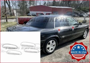 fit:1998-2007 Ford Crown Victoria Door Handle Cover Accent Sticker Stainless 4Pc - Picture 1 of 4