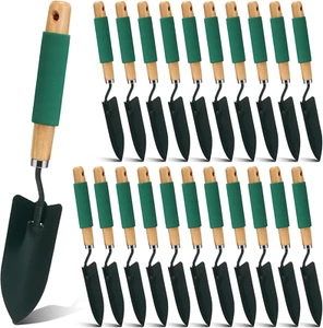 24 Pcs Gardening Shovel Heavy Duty Digging Trowel Wood Handle 14 Inch Flower Pla - Picture 1 of 12