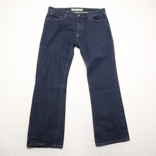 Express Rocco Men's Size 36x32 Blue Slim Fit Bootcut Dark 100% Cotton Denim Jean