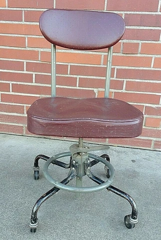 Rare Vintage MCM Hamilton Cosco Industrial Swivel Tanker Chair 1951 VG Can Ship Cover