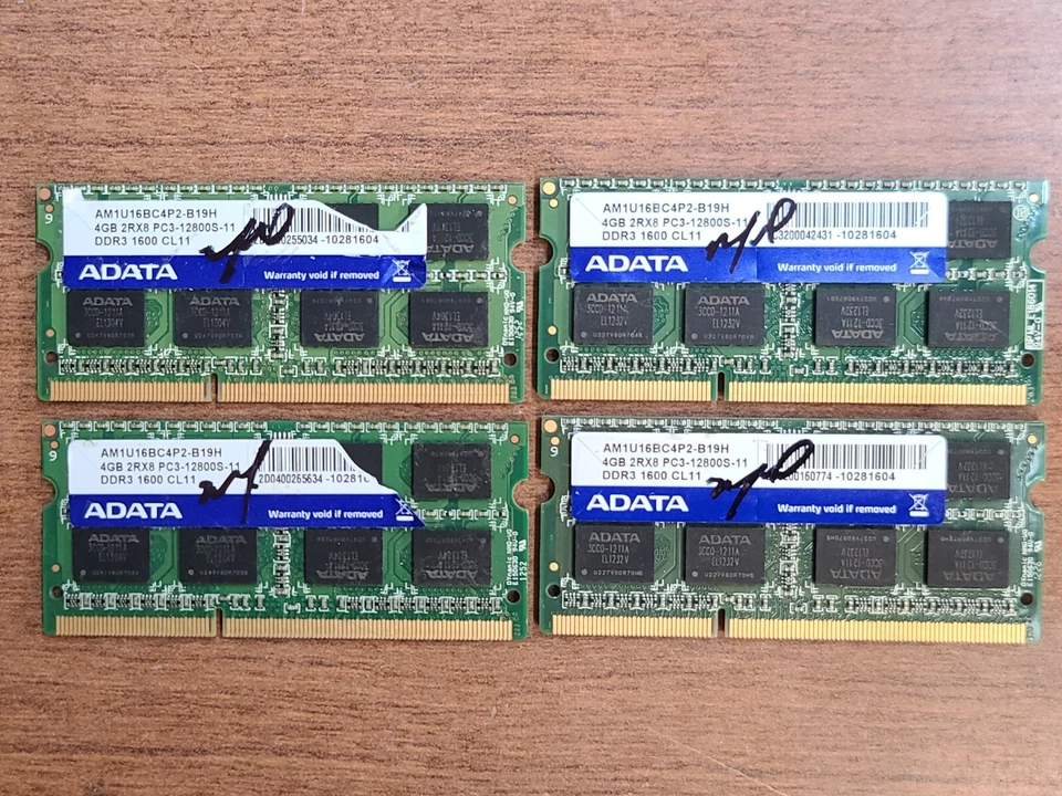 (LOT OF 4) ORIGINAL!! ADATA 4GB 2Rx8 PC3-12800S DDR3 MEMORY RAM AM1U16BC4P2-B19H - Image 1 of 2