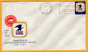 #1396 USPS Inauguration July 1 1971 Berkeley CA, Scarcity Index 16 - Picture 1 of 1