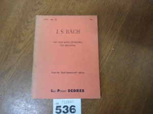 BACH Complete The 4 Orchestra Overture Suites - Lea Pocket Score No.55 - Picture 1 of 14