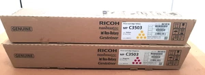 2x Ricoh Toner MP C3503 Magenta 841819 + Yellow 841818 ( Karton beschrieben ) - Bild 1 von 3