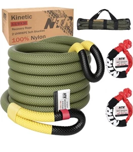 Cuerda de remolque de recuperación cinética NTR 1-1/8" x 30' (37.480 lb), con 2 UHMWPE Soft Sh... - Imagen 1 de 9